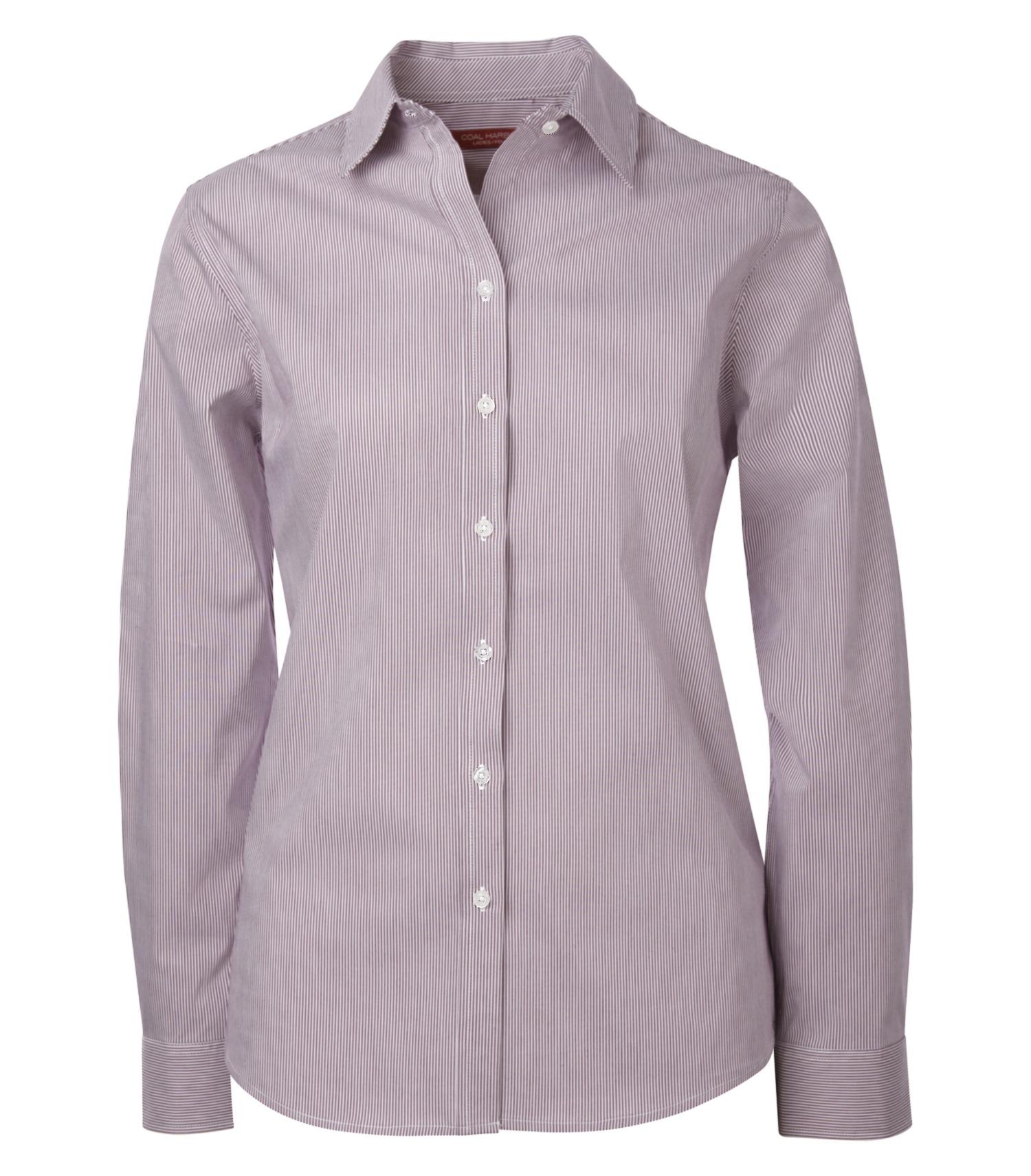 COAL HARBOUR® MINI STRIPE STRETCH WOVEN LADIES' SHIRT