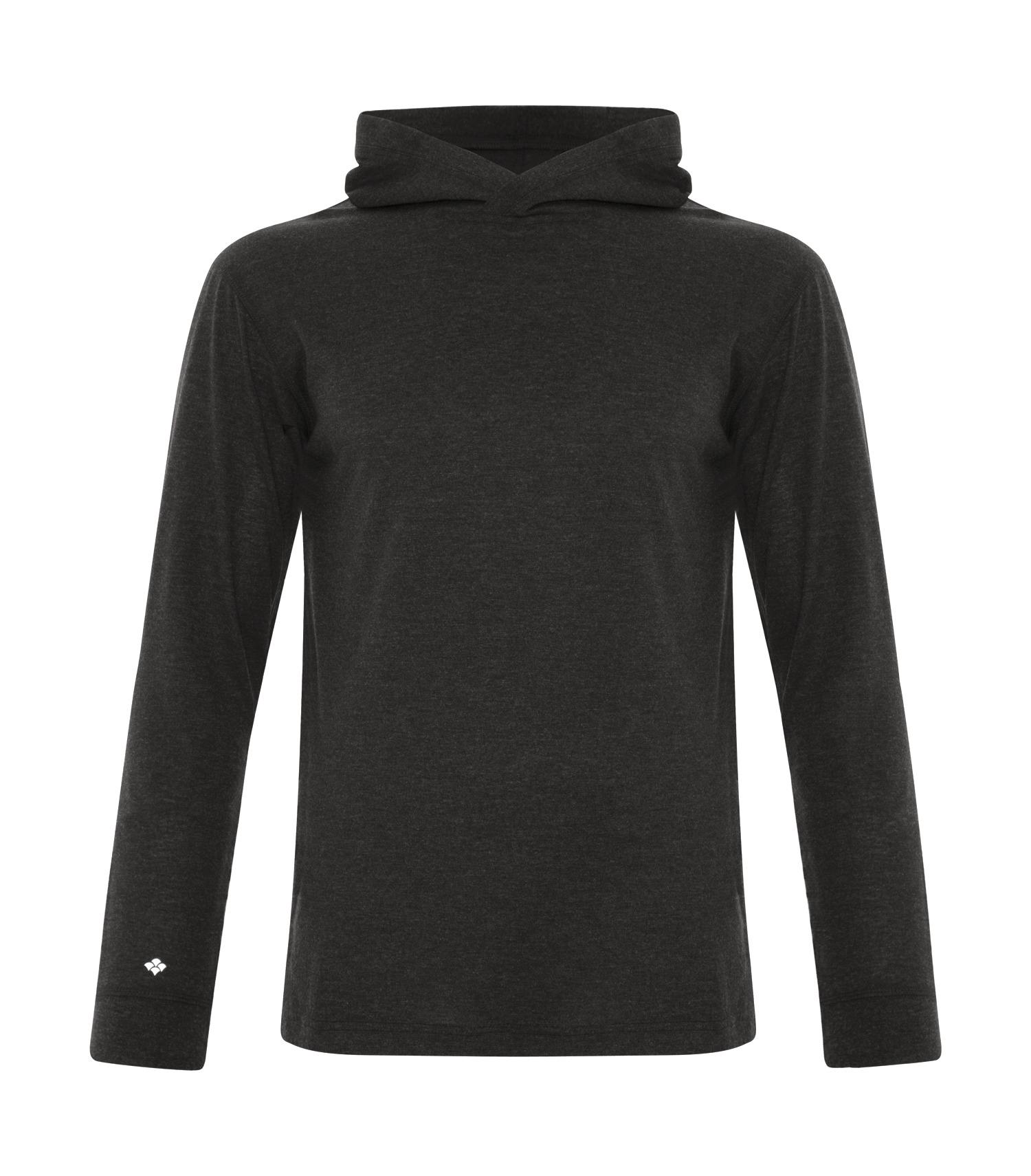 DISCONTINUED KOI® TRIBLEND LONG SLEEVE HOODED TEE
